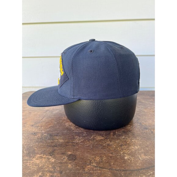USS Bluefish SSN-675 Embroidered Navy Blue Snapback Hat W3 - Picture 2 of 6